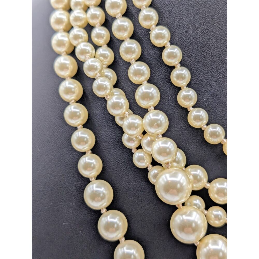J. Crew Always Classic Timeless Five Strand Faux Pearl 19" Necklace - Picture 3 of 5